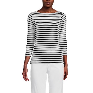 Lands' End Women's Mariner Jersey Boatneck Top - 1 of 3