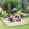 Outsunny Kids Outdoor Round Sandbox with Cover - 2 of 4