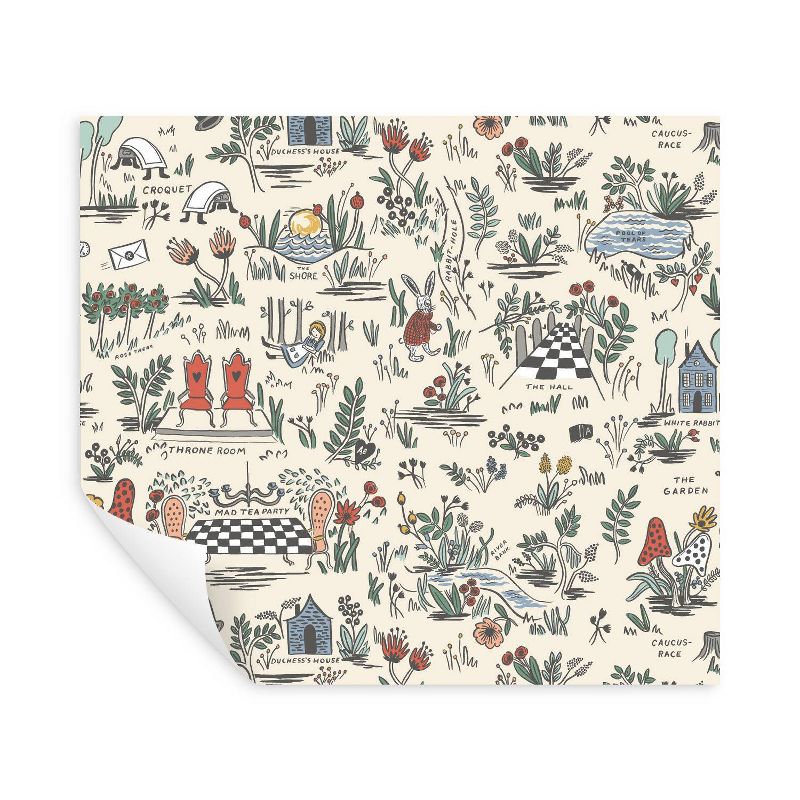 Rifle Paper Co. Wonderland Peel and Stick Wallpaper Pastel, 3 of 7