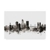 Trademark Fine Art -Michael Tompsett 'Jacksonville Florida Skyline Black White' Canvas Art - 2 of 4