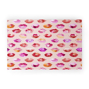 Ninola Design Sweet Pink Lips Looped Vinyl Welcome Mat - Society6 - 1 of 4