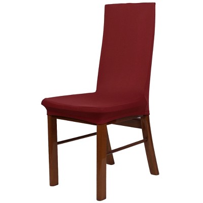 1 Pc Spandex Stretch Dining Chair Slipcovers Red  - PiccoCasa