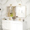 Apmir Rectangular Aluminum Alloy Framed and Tempered Glass Wall Bathroom Vanity Mirror in Matte Black/ Gold/ Silver/ Brown - 2 of 4