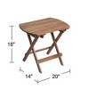 Teal Island Designs Monterey 20" Wide Natural Wood Outdoor Side Table for Garden Yard Patio Deck Balcony Shed Front Porch - 4 of 4