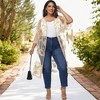 Anna-Kaci Women's Plus Size Lace Cardigan Short Sleeve Open Front Floral Crochet Long Duster - 2 of 4