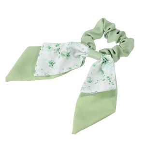 Unique Bargains Women's Grace Bow Hair Ties 2.76" Diameter Green 1 Pc - 1 of 4