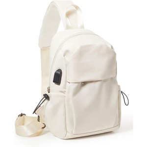 Small Sling Bag, Lightweight Crossbody Backpack with USB Charging Port for Travel, Hiking, and Everyday Use - 1 of 4