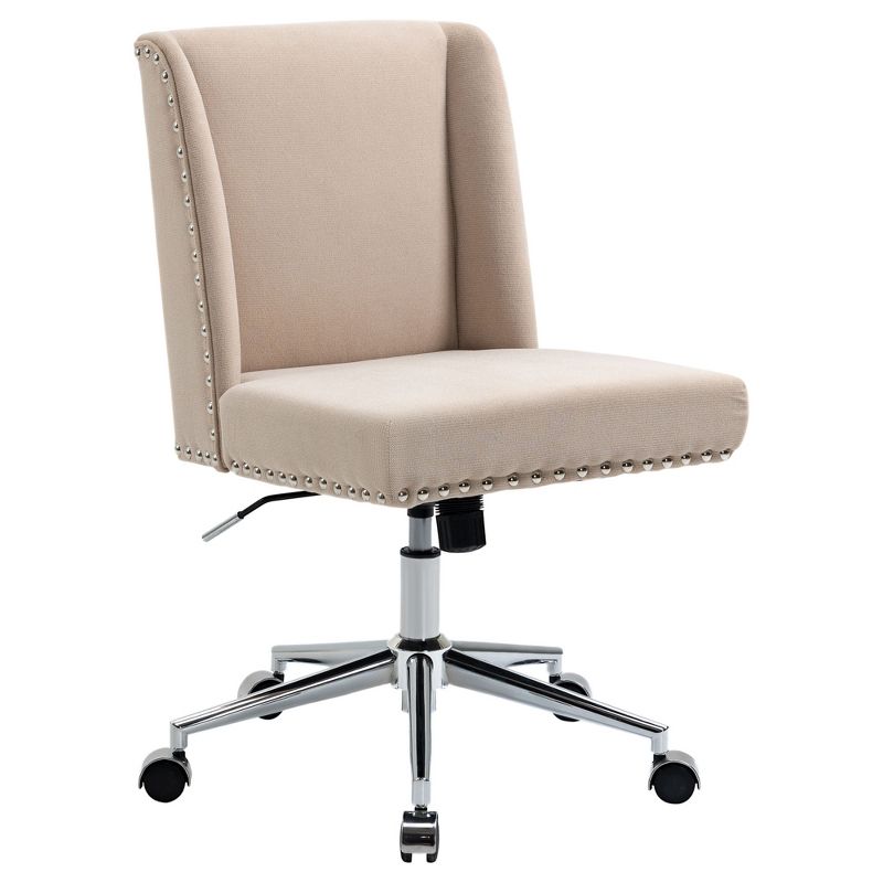 Vinsetto Ergonomic Mid Back Computer Office Chair, Task Desk 360° Swivel Rocking Chair w/ Adjustable Height, 1 of 7