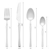 REGALWOVEN Stainless Steel Mirror Polished Flatware Set 4 Pcs 1 Set - 2 of 4