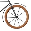 Metal Bike Wall Decor with Wood Wheels Brown - Olivia & May: Traditional Style, Vertical Metalwork Sculpture - 3 of 4