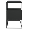 vidaXL Side Table Black 21.7 in.x14.2 in.x23.4 in. Engineered Wood - 4 of 4
