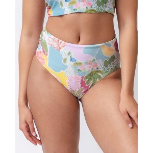 Lime Ricki Women's Abstract Shell High-Waist Bottom - 1 of 1