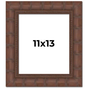 PosterPalooza | 11x13 Wide Bamboo Picture Frame, UV Acrylic, 4 Finishes - Brown, Black, Silver, and Natural - 1 of 4