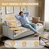 Mid-Century Modern 80" Upholstered Sofa | Comfortable Cushion Couch with Durable Metal Legs - 3 of 4