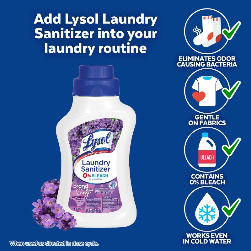 Lysol Laundry Sanitizer - Lavender - 41 fl oz, 5 of 7