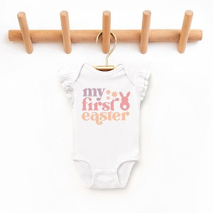 The Juniper Shop My First Easter Baby Flutter Sleeve Bodysuit - 1 of 2
