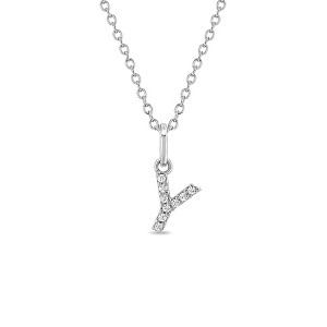 Girls' Cubic Zirconia Letter Sterling Silver Necklace - In Season Jewelry - 1 of 4