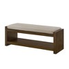 40"/47"W Upholstered Accent Bench with Removable Cushion and Lower Shoe Rack, Modern Bed End Storage Bench for Living Room - ModernLuxe - 4 of 4
