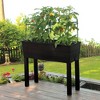 Emsco 10pc Rectangular Resin Outdoor Planter Boxes Charcoal Gray 13.25"x33"x28.75" - 2 of 4