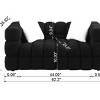 62.2 Inch Boucle Sofa with Pillows, 2-Seater Sofa with Split Back and Square Arms, Medium-Soft Marshmallow Sofa with Wood Frame-Coolbibila - 4 of 4