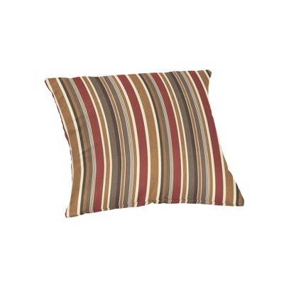 Casual Cushion Stripe Sunbrella Fabric 1-Piece Indoor/Outdoor Square Throw Pillow