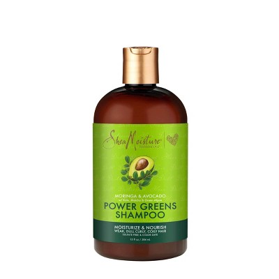 SheaMoisture Power Greens Sulfate Free Shampoo for Curly Hair Moringa and Avocado - 13 fl oz