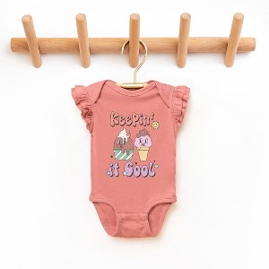 The Juniper Shop Keepin' It Cool Ice Cream Baby Flutter Sleeve Bodysuit - 1 of 2