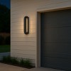 ALOADECOR H19" Oval Matte Black Integrated LED Wall Sconce with Acrylic Shade Dusk to Dawn Waterproof Outdoor Wall Light for Porch Patio (¨2 Pack) - 4 of 4