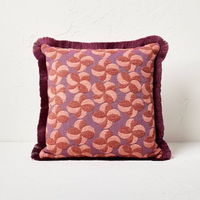 18"x18" Square Decorative Pillow Dark Purple - Opalhouse™ designed with Jungalow™