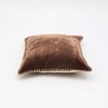 Chery Life Stonewashed Cotton Velvet Throw Pillow with Decorative Handstiched Edges-19X19" - 2 of 4