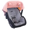 Hudson Baby Infant Girl Reversible Car Seat and Stroller Canopy, Blush Floral, One Size - 4 of 4