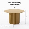 Dovelina 46" Round Dining Table Modern Wood Kitchen Table Dining Room Table for 6 People - Natural Wood - 4 of 4