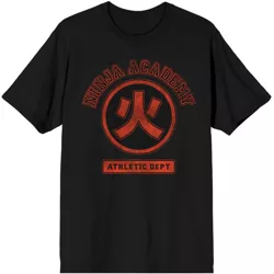 Naruto Anime Cartoon Ninja Academy Mens Black Graphic Tee Shirt : Target