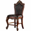 2pc 22" Picardy PU Counter Height Barstools Honey Oak - Acme Furniture: Button-Tufted, Nailhead Trim - 2 of 4