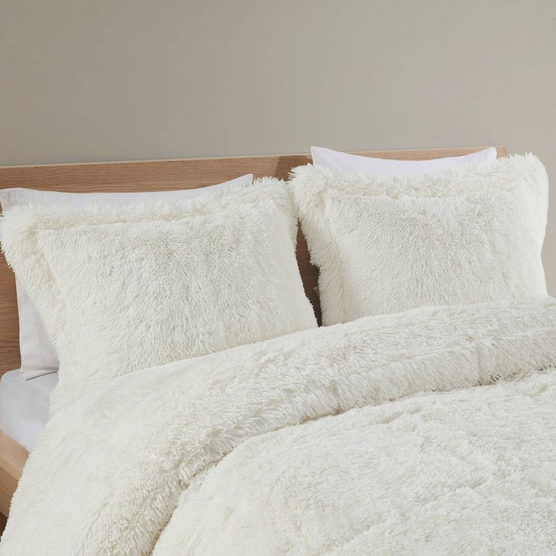  Intelligent Design Leena Shaggy Long Faux Fur Comforter Mini Set, 5 of 15
