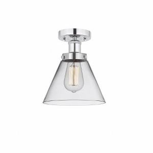 Cone - 1 Light Semi-Flush Mount In Industrial Style-9.75 Inches Tall and 7.75 Inches Wide - 1 of 1