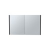 SEVOBAL Bathroom Storage Cabinets 19.7 High Double Door Mirror Medicine Cabinets with Shelves for Bathroom Kitchen, Black, 36.3"*24.9"*4.4" - 4 of 4
