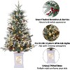 4.5-FT Tall Christmas Tree with 150 LED Lights, Two-Color switchable Lights, with Snowflake Berries, Perfect Christmas Decoration for Home & Office - 2 of 4