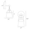LNC Dendrophyllia 4.7-in W 1-Lights  Polished Gold and Clear Glass Modern/Contemporary  Vanity Lights - 3 of 4