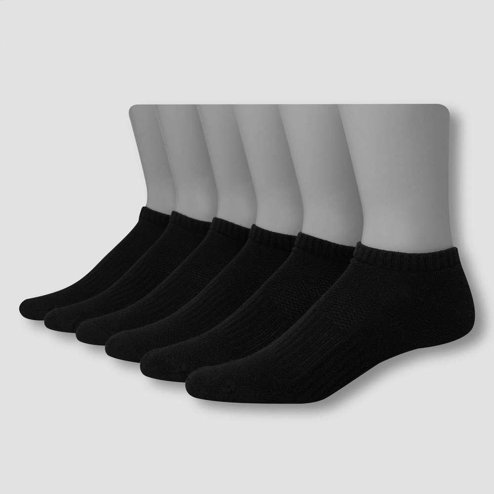 Men's Big & Tall Hanes Premium Performance Cushioned Low Cut Socks 6pk - Black 12-14 was $16.79 now $10.0 (40.0% off)