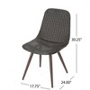 VASIP Set of 2 Outdoor Rattan Dining Chair, Armchair with Heat Transfer and Powder Coated Legs, Set of 2  for Outdoor Dining, Garden, Porch - 3 of 4