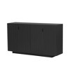 DOMETOUR 4 Wavy Doors Storage Sideboard with Adjustable Shelves and Retro Copper Handles for Dining Room and Living Room - 2 of 4