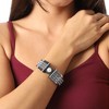 SOHI Women's Dark Silver Pearl Drop Bracelet - 4 of 4