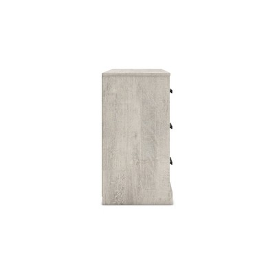 Gray Oak Grain 6-Drawer Modern Farmhouse Dresser