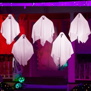 Joyfy 5 Pcs Halloween 27.5'' Hanging Ghost Decoration,Halloween Decor,Front Yard Patio Lawn Garden Outdoor and Holiday Porch Haunted House Tree Décor - 1 of 4