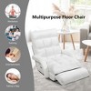 Costway Folding Floor Armchair w/6-position Adjustable Back & Lumbar Pillow White - 4 of 4