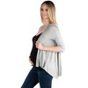 Maternity Elbow Length Sleeve Open Cardigan - 24seven Comfort Apparel™ - 2 of 3