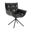 Beautyolove Faux Leather Upholstered Swivel Accent Chair Armchair Home Office Chair - 4 of 4