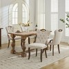 Okak Mid-Century Style Snow Velvet Dining Chairs with Curved Wood Trim & Sculpted Legs,Upholstered Seating Dining Chair Set of 2 - 4 of 4