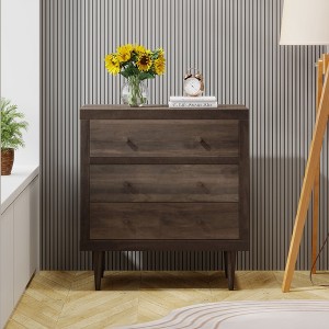 NicBex 3 Drawers Dresser for Bedroom Chest of Drawers with Storage Drawers with Wood Legs and Handle for Living Room - 1 of 4